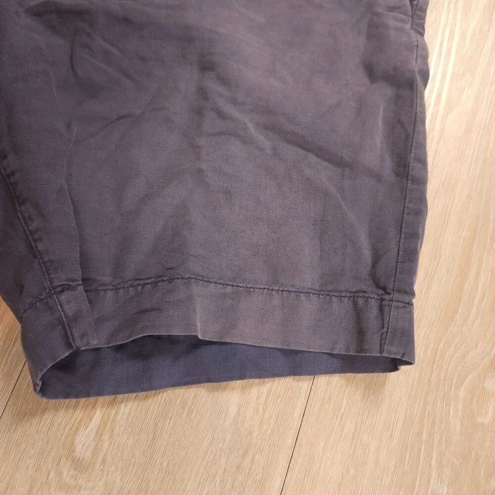 Faherty Malibu Chino Shorts Men’s Sz 36 Blue Linen Cotton Blend Casual Light